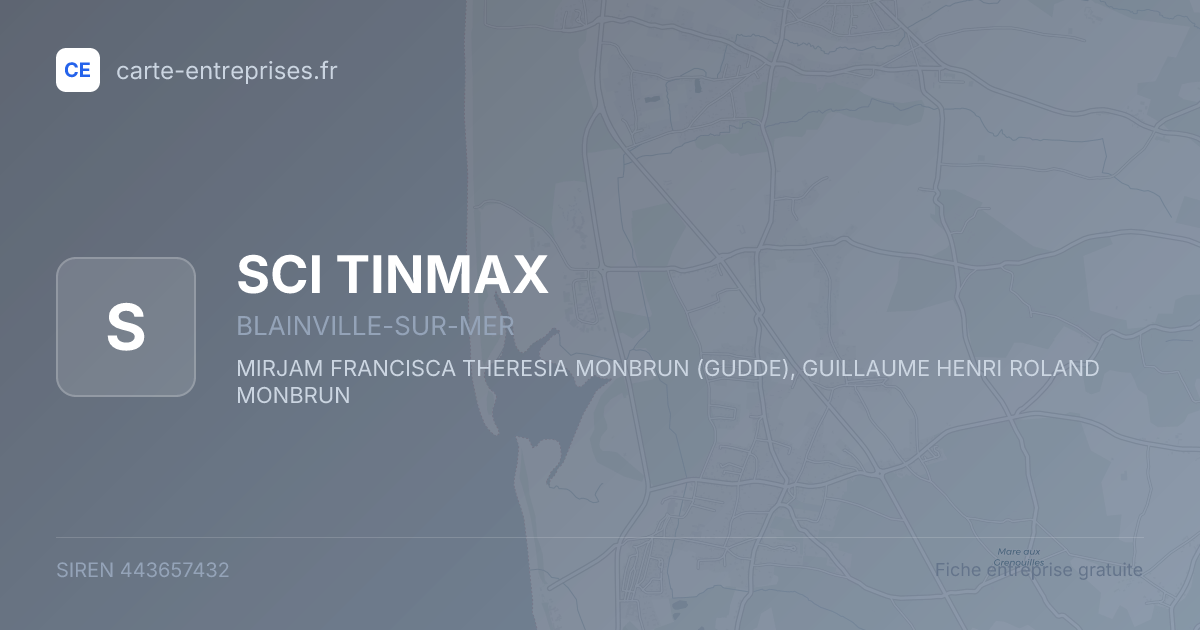 SCI TINMAX — 443657432 — fiche entreprise