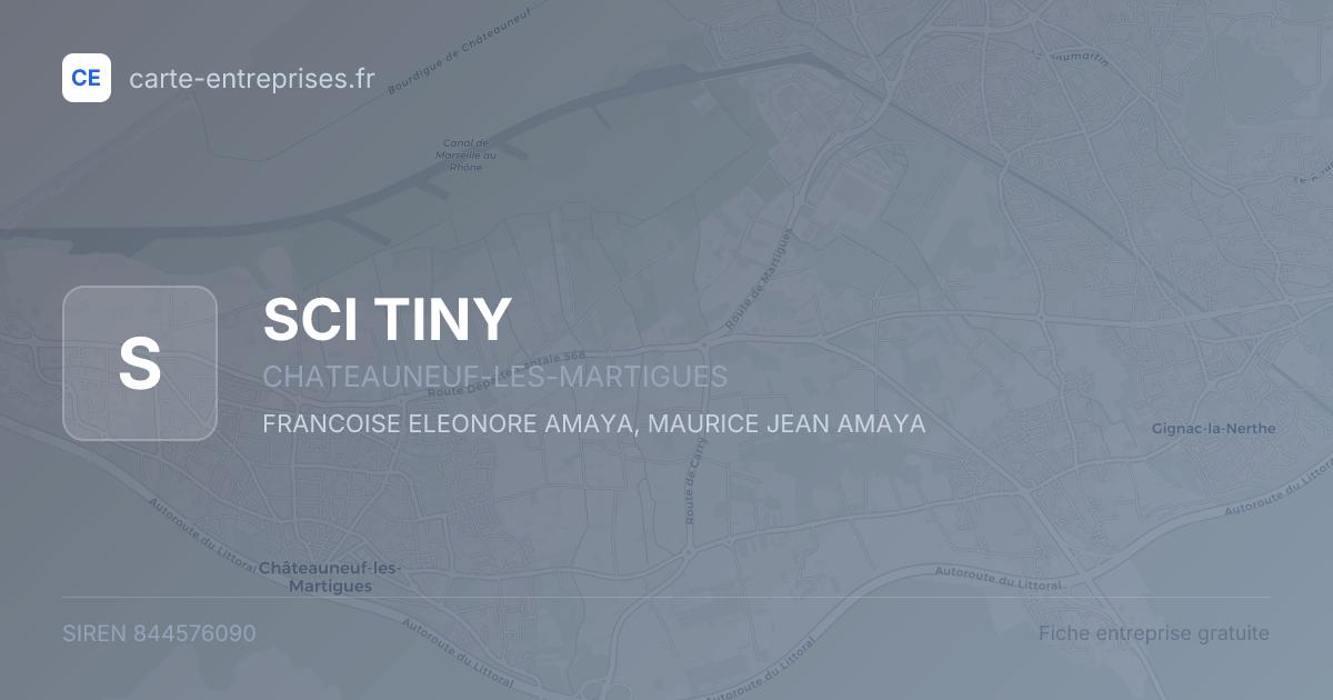 SCI TINY — 844576090 — fiche entreprise