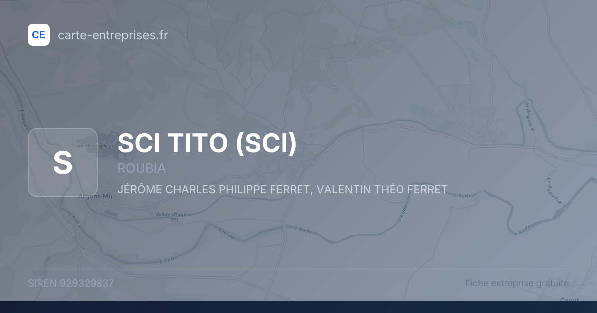 SCI TITO (SCI) — 929329837 — fiche entreprise