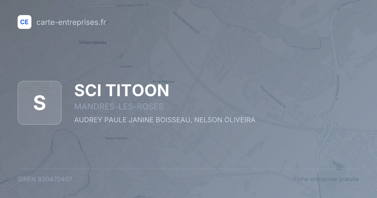 SCI TITOON — 830470407 — fiche entreprise