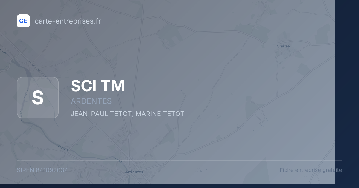 SCI TM — 841092034 — fiche entreprise