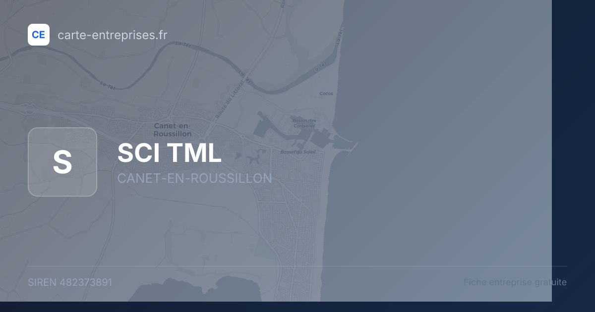 SCI TML — 482373891 — fiche entreprise