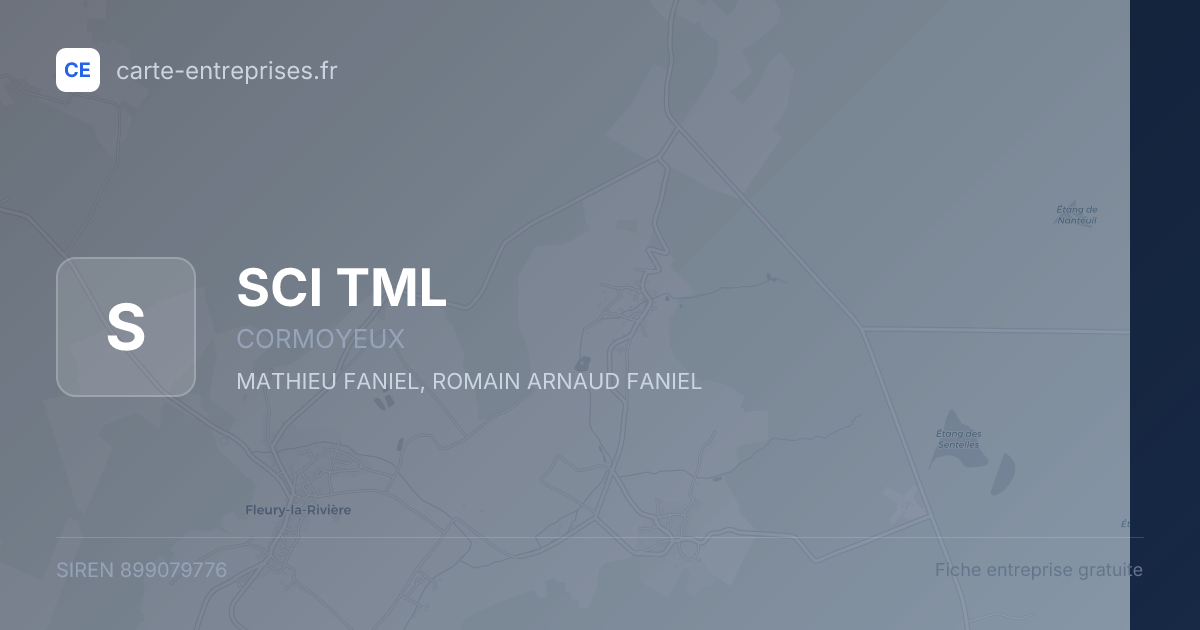 SCI TML — 899079776 — fiche entreprise