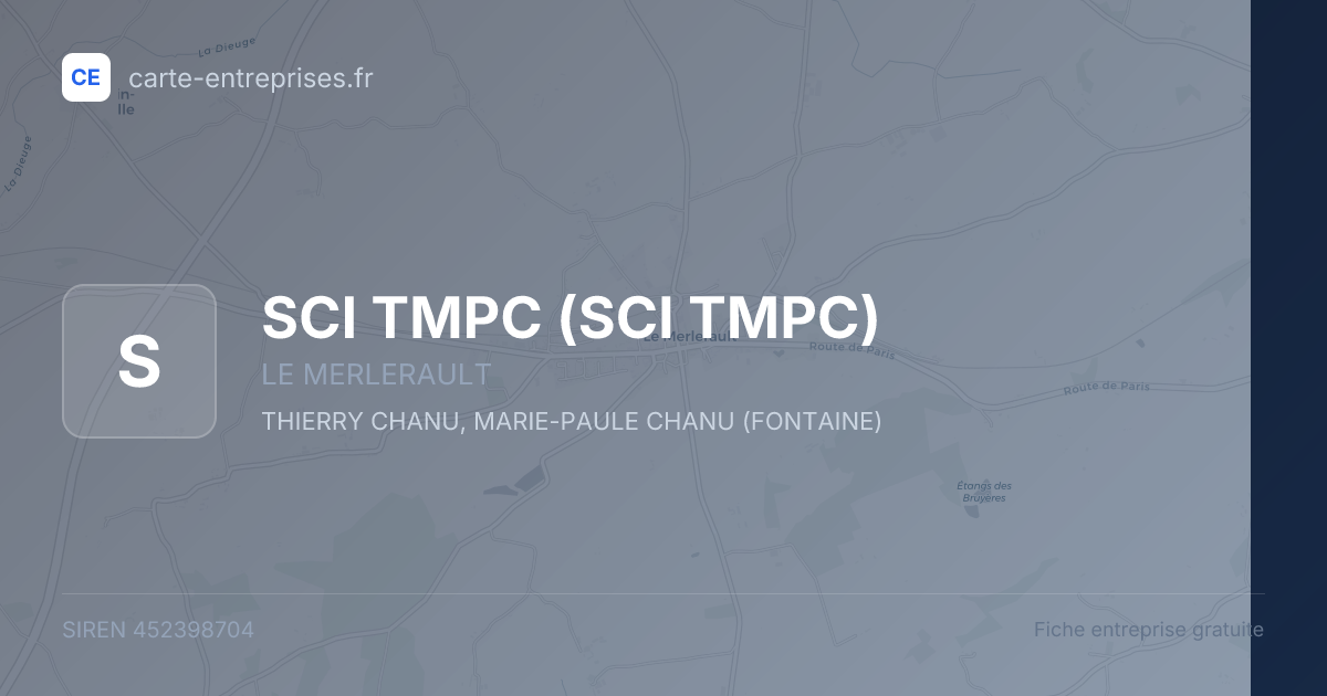 SCI TMPC — 452398704 — fiche entreprise