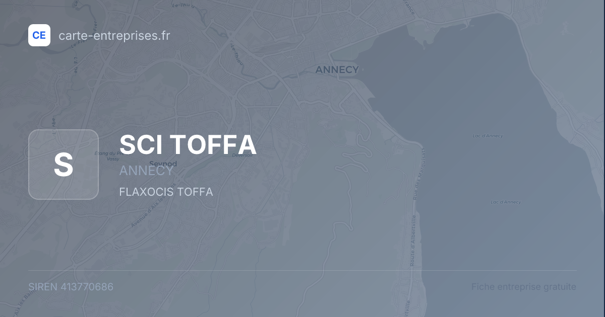 SCI TOFFA — 413770686 — fiche entreprise