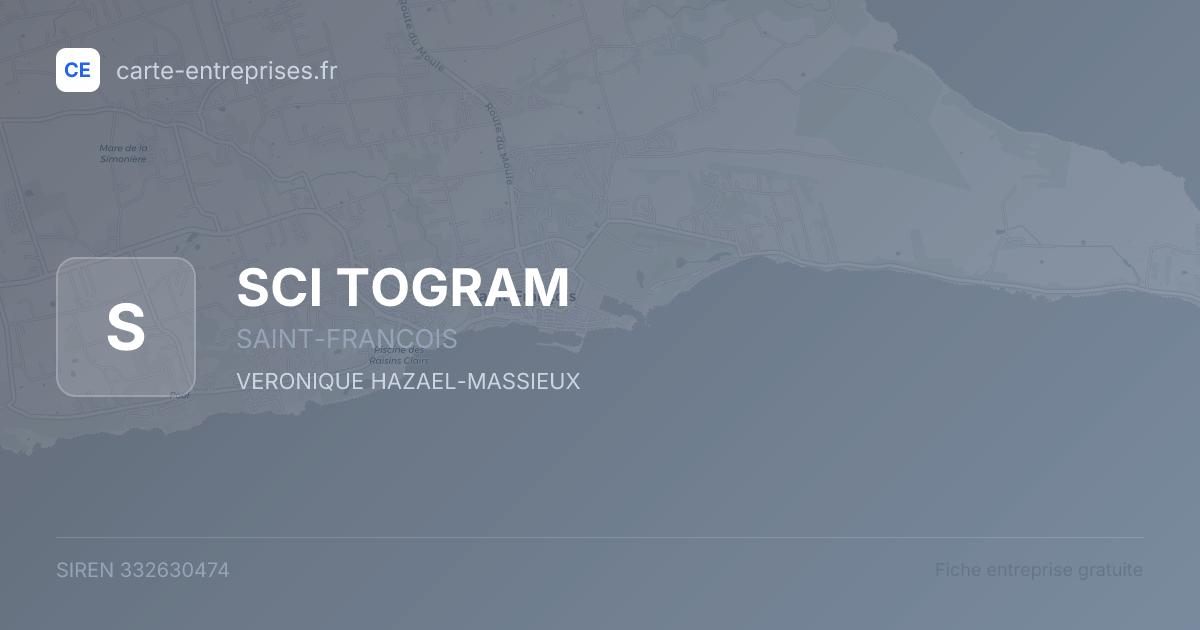 SCI TOGRAM — 332630474 — fiche entreprise