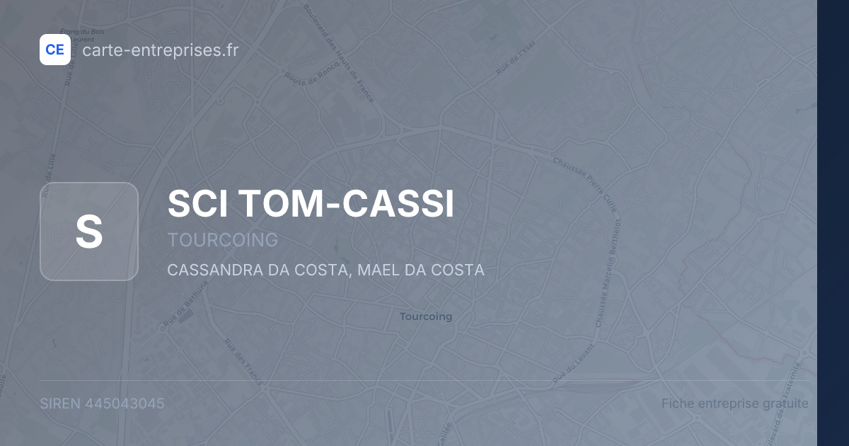 SCI TOM-CASSI — 445043045 — fiche entreprise