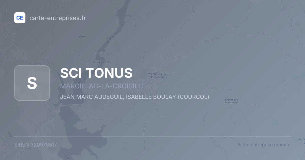 SCI TONUS — 320976517 — fiche entreprise