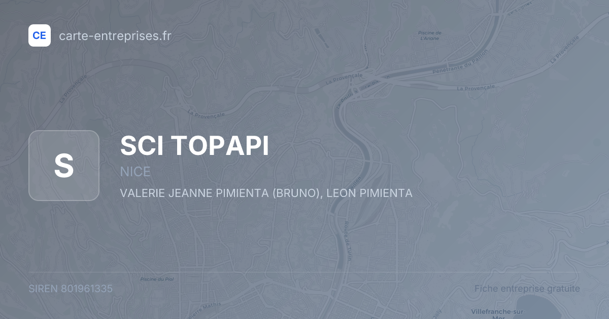 SCI TOPAPI — 801961335 — fiche entreprise