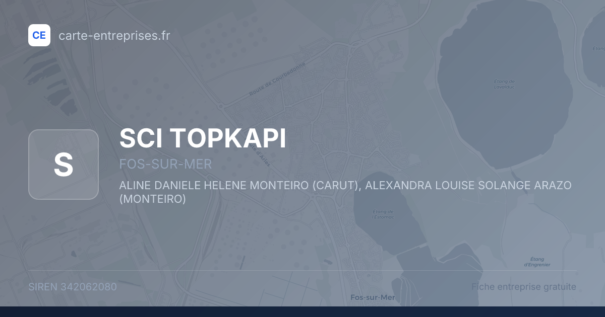 SCI TOPKAPI — 342062080 — fiche entreprise
