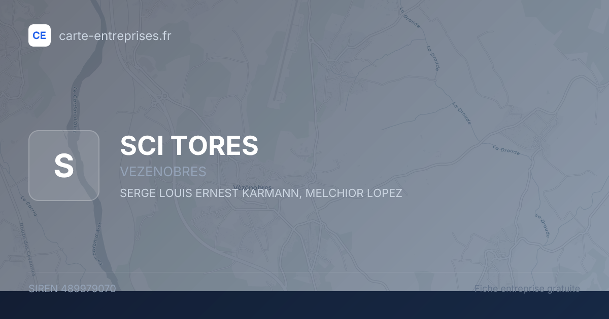 SCI TORES — 489979070 — fiche entreprise