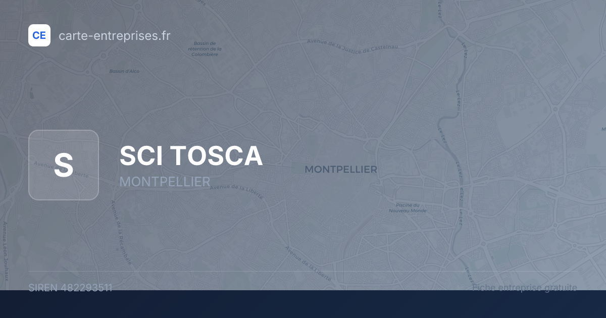 SCI TOSCA — 482293511 — fiche entreprise