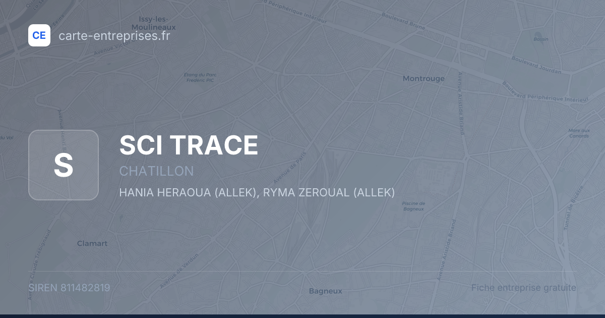 SCI TRACE — 811482819 — fiche entreprise