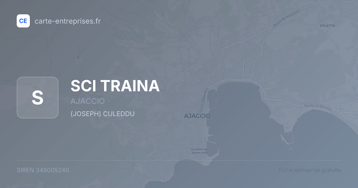 SCI TRAINA — 348005240 — fiche entreprise