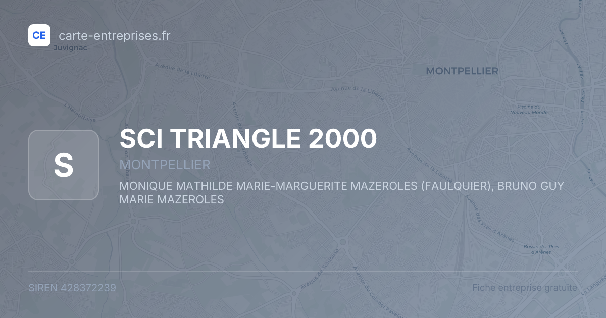 SCI  TRIANGLE 2000 — 428372239 — fiche entreprise
