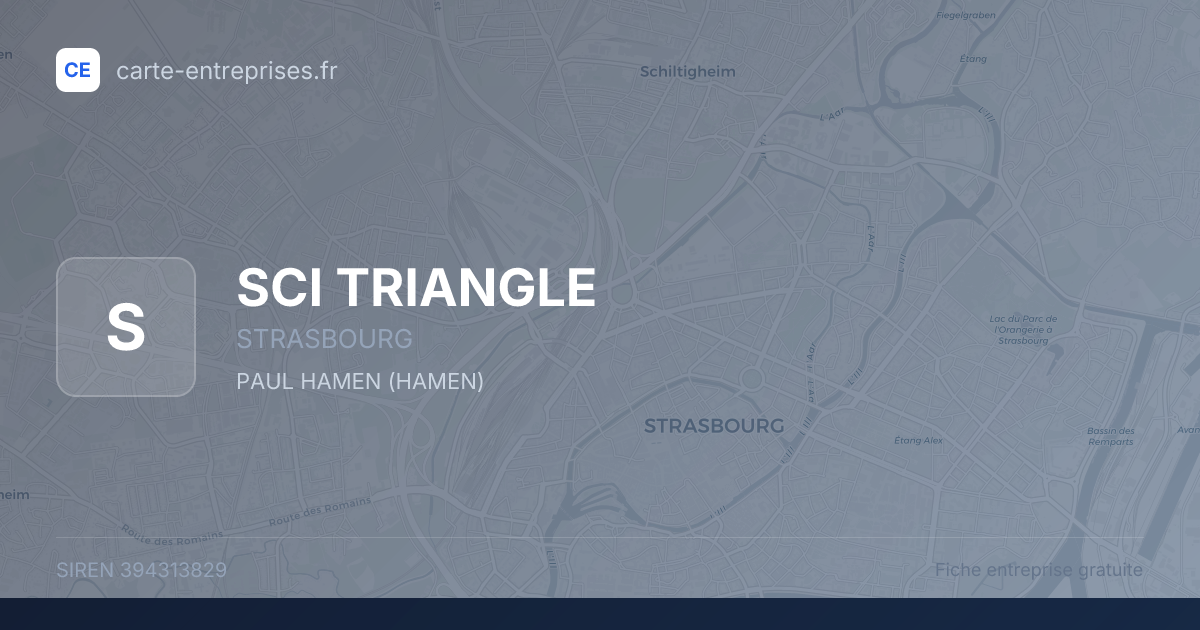 SCI TRIANGLE — 394313829 — fiche entreprise