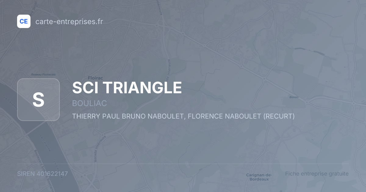 SCI TRIANGLE — 401622147 — fiche entreprise