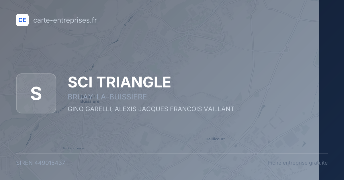 SCI TRIANGLE — 449015437 — fiche entreprise