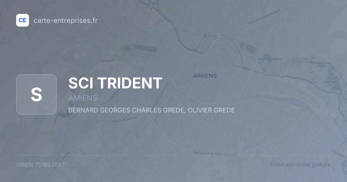 SCI TRIDENT — 751893587 — fiche entreprise