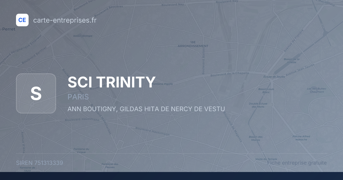 SCI TRINITY — 751313339 — fiche entreprise