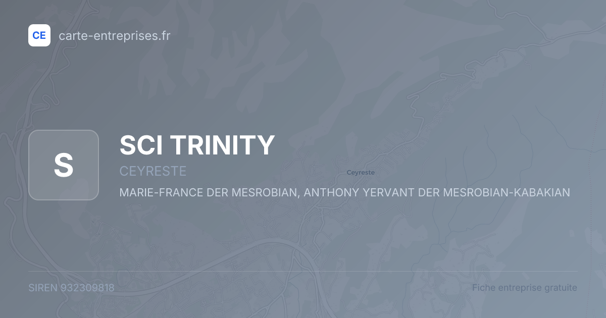 SCI TRINITY — 932309818 — fiche entreprise