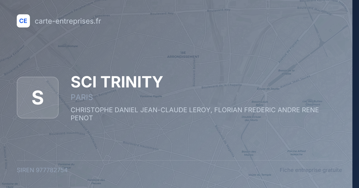 SCI TRINITY — 977782754 — fiche entreprise