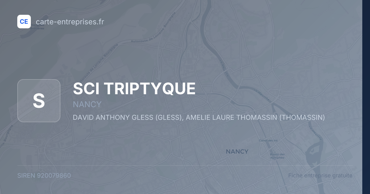 SCI TRIPTYQUE — 920079860 — fiche entreprise