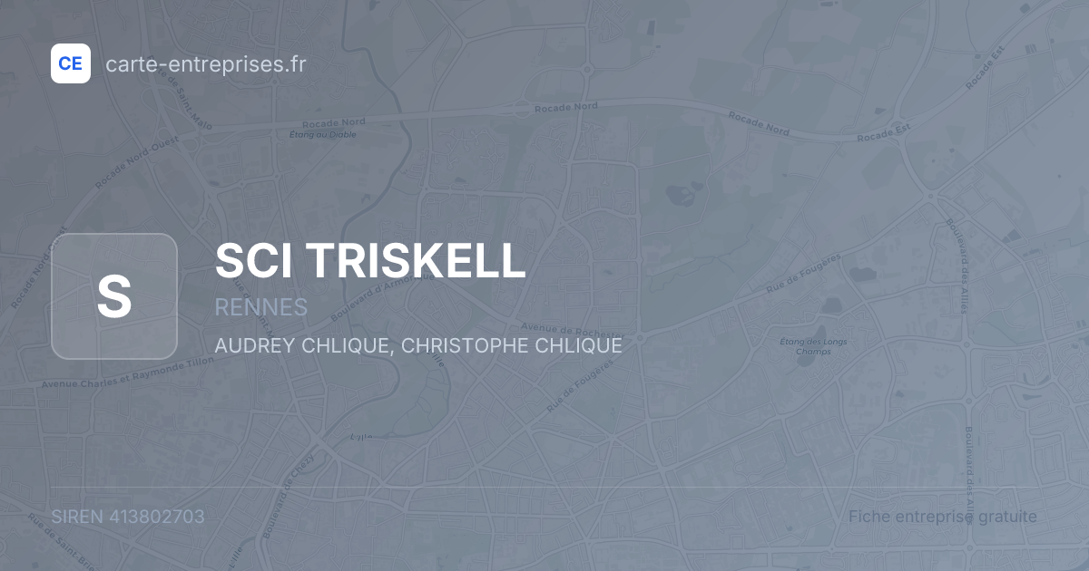 SCI TRISKELL — 413802703 — fiche entreprise