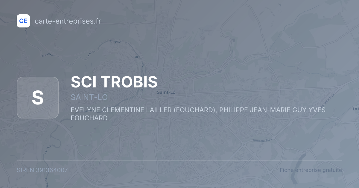 SCI TROBIS — 391364007 — fiche entreprise