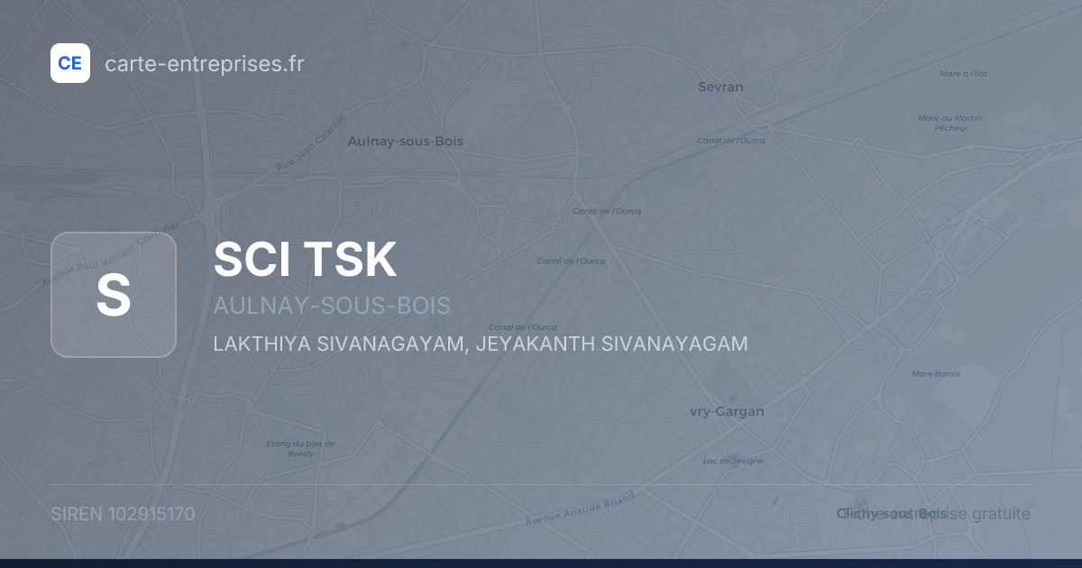 SCI TSK — 102915170 — fiche entreprise