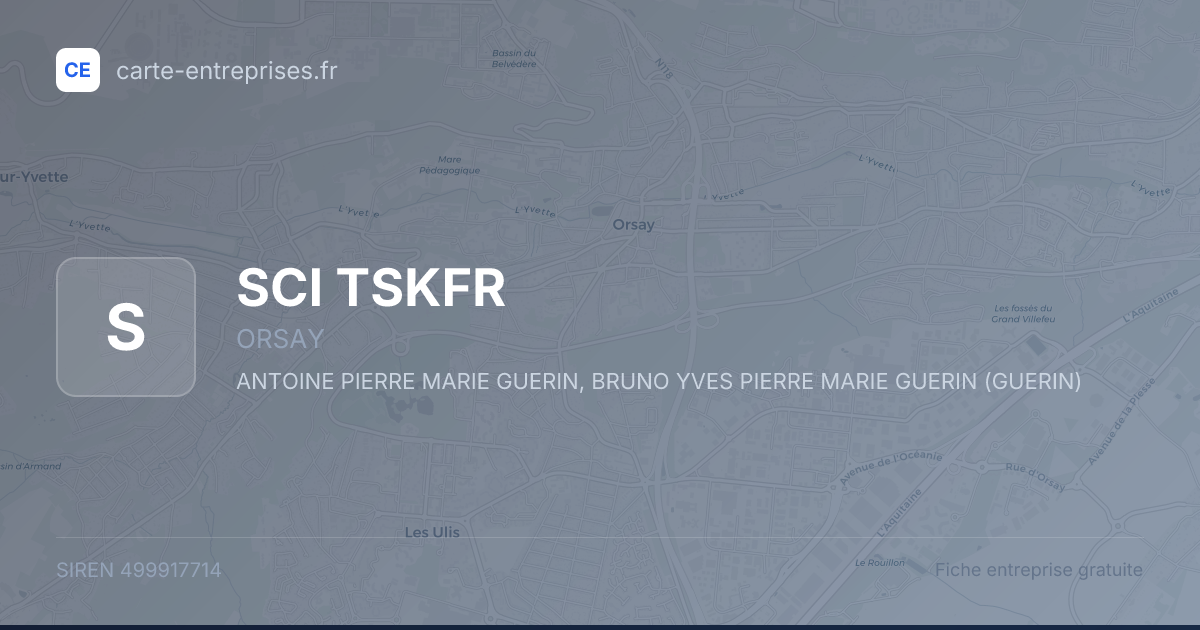 SCI TSKFR — 499917714 — fiche entreprise