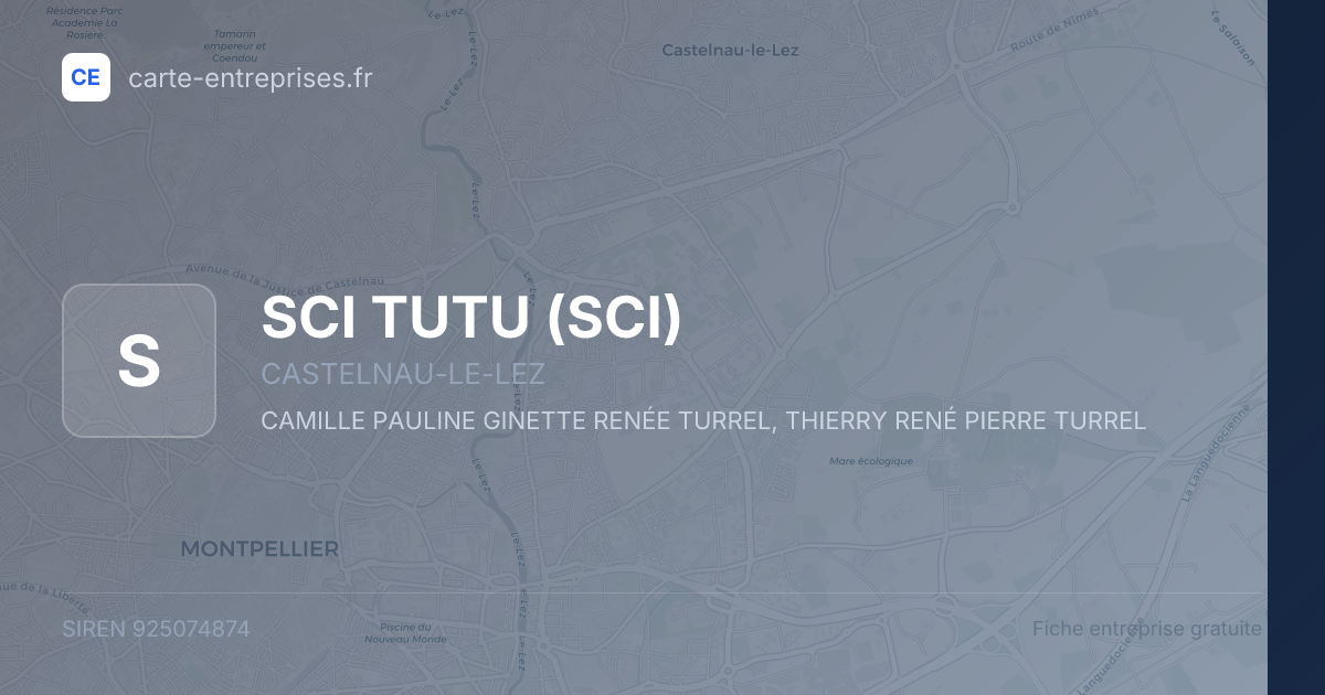 SCI TUTU (SCI) — 925074874 — fiche entreprise