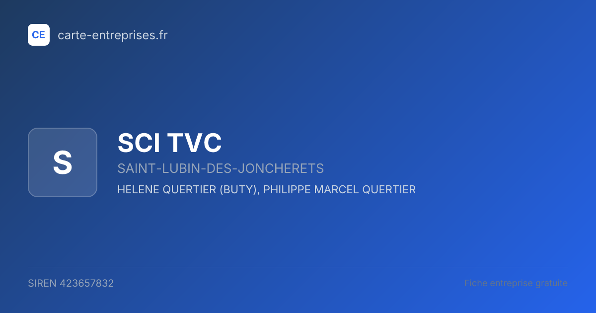 SCI TVC — 423657832 — fiche entreprise
