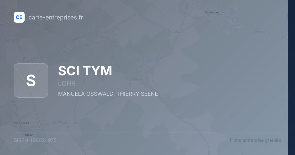 SCI TYM — 498024975 — fiche entreprise