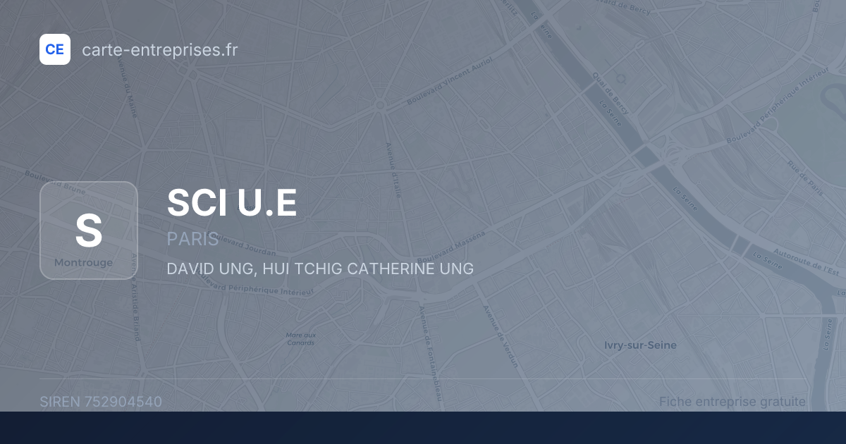 SCI U.E — 752904540 — fiche entreprise