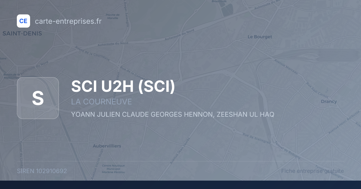 SCI U2H (SCI) — 102910692 — fiche entreprise