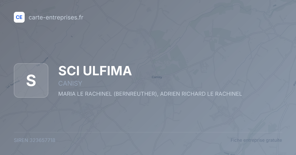 SCI ULFIMA — 323657718 — fiche entreprise