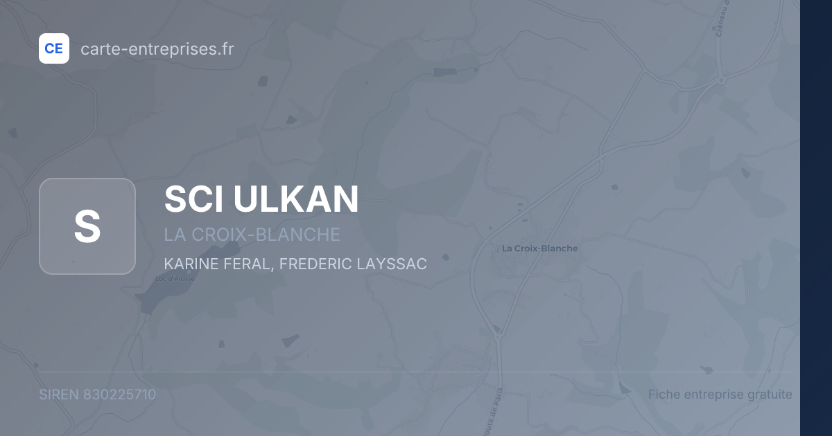 SCI ULKAN — 830225710 — fiche entreprise