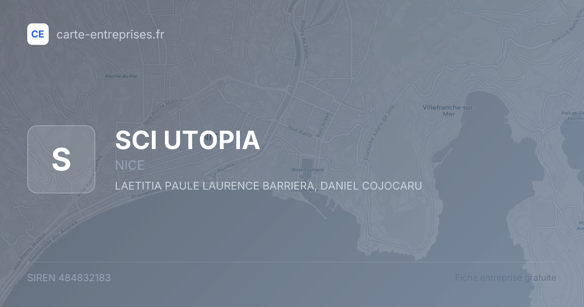SCI UTOPIA — 484832183 — fiche entreprise