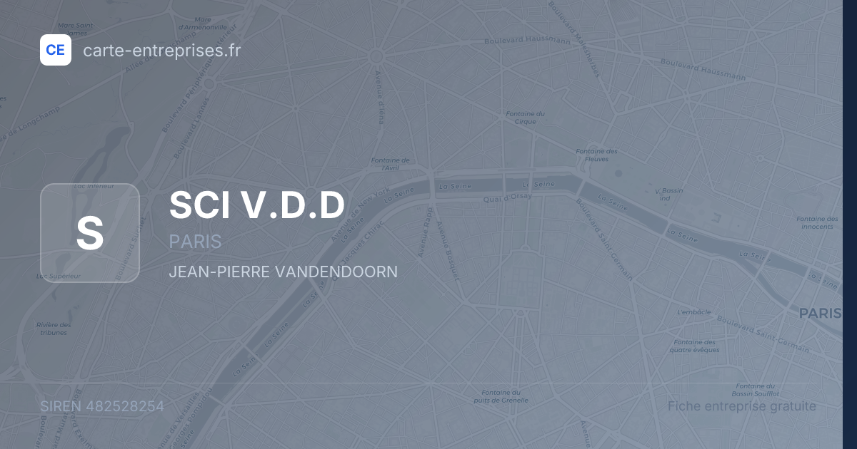 SCI V.D.D — 482528254 — fiche entreprise
