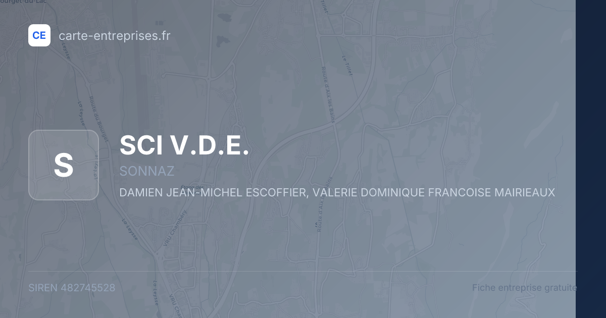 SCI V.D.E. — 482745528 — fiche entreprise