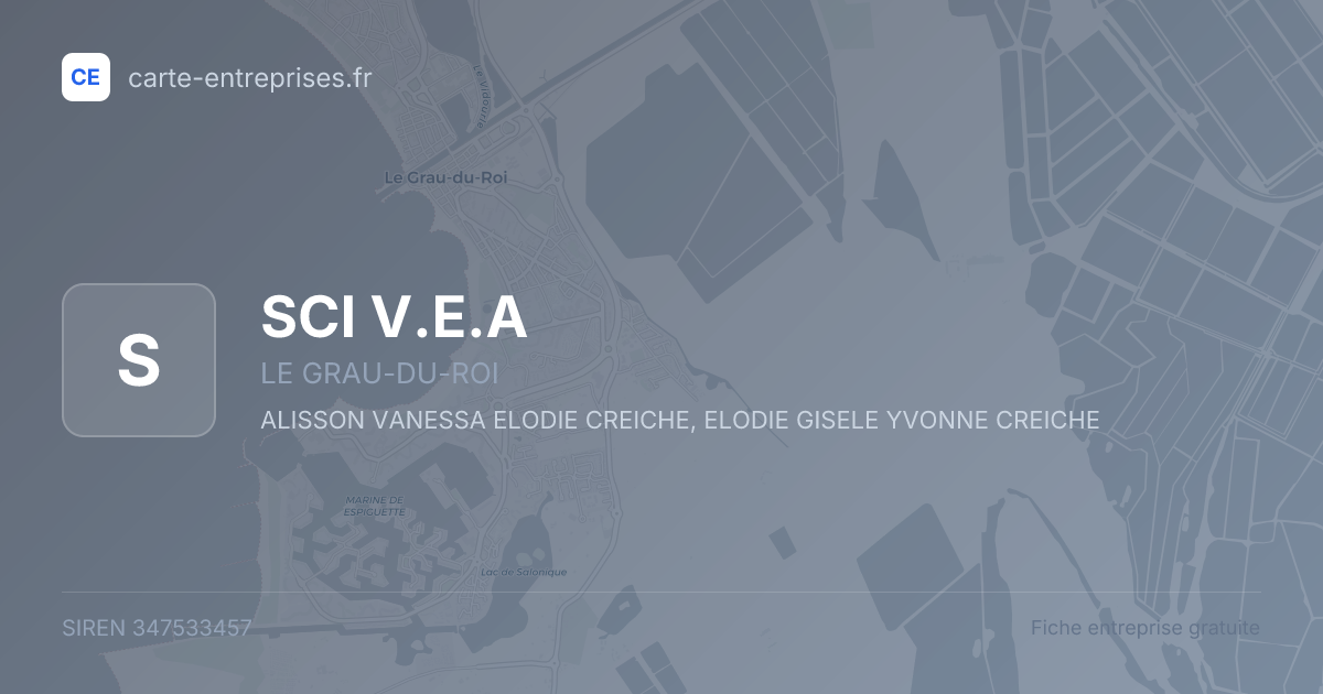 SCI V.E.A — 347533457 — fiche entreprise
