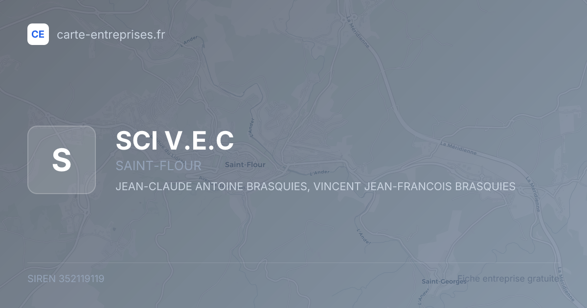 SCI V.E.C — 352119119 — fiche entreprise