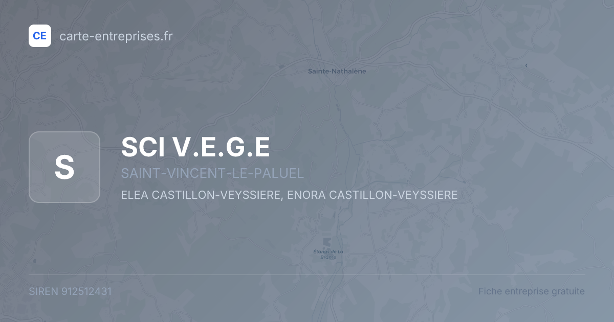 SCI V.E.G.E — 912512431 — fiche entreprise