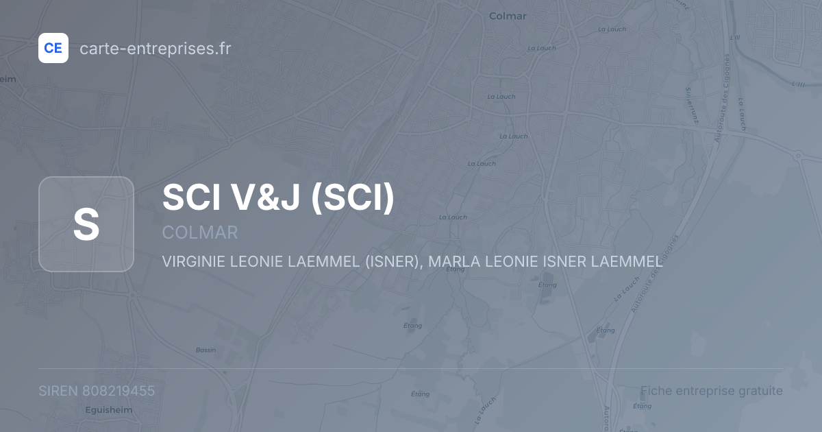 SCI V&J (SCI) — 808219455 — fiche entreprise