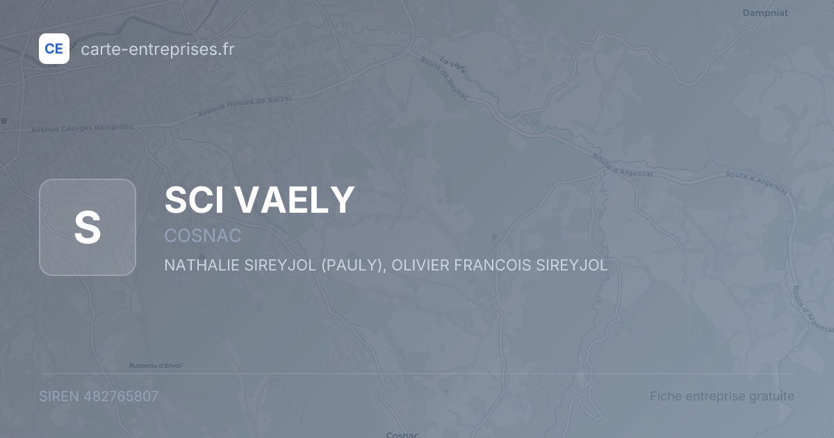 SCI VAELY — 482765807 — fiche entreprise