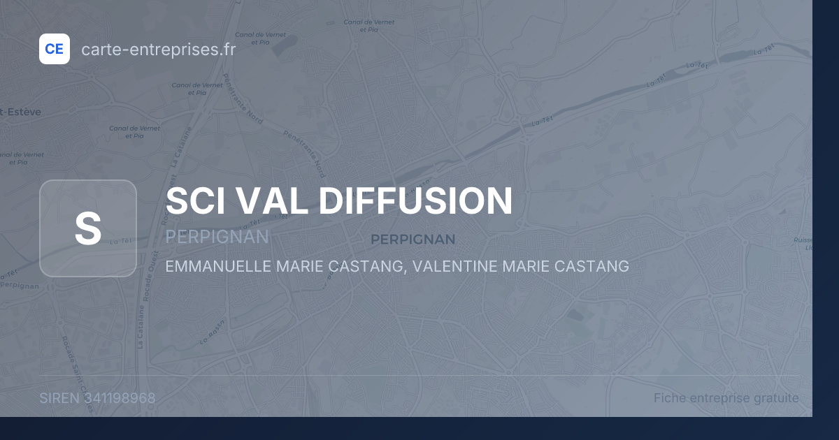 SCI VAL DIFFUSION — 341198968 — fiche entreprise