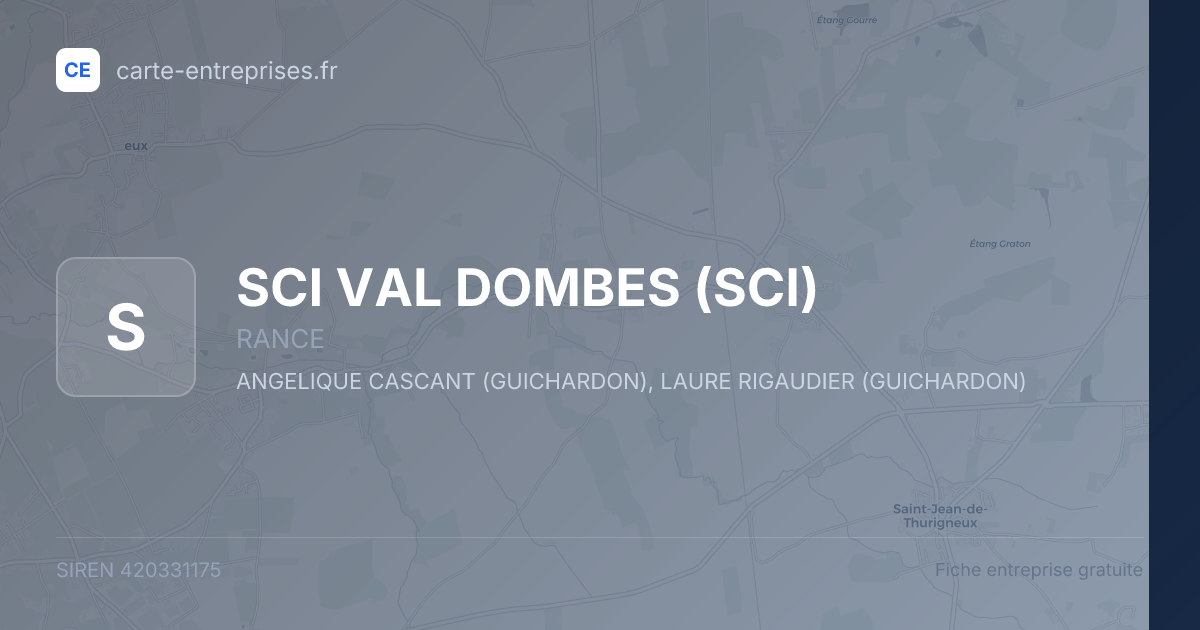 SCI VAL DOMBES (SCI) — 420331175 — fiche entreprise