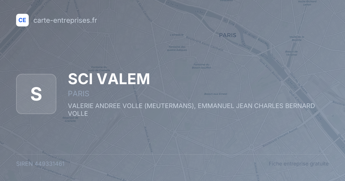 SCI VALEM — 449331461 — fiche entreprise