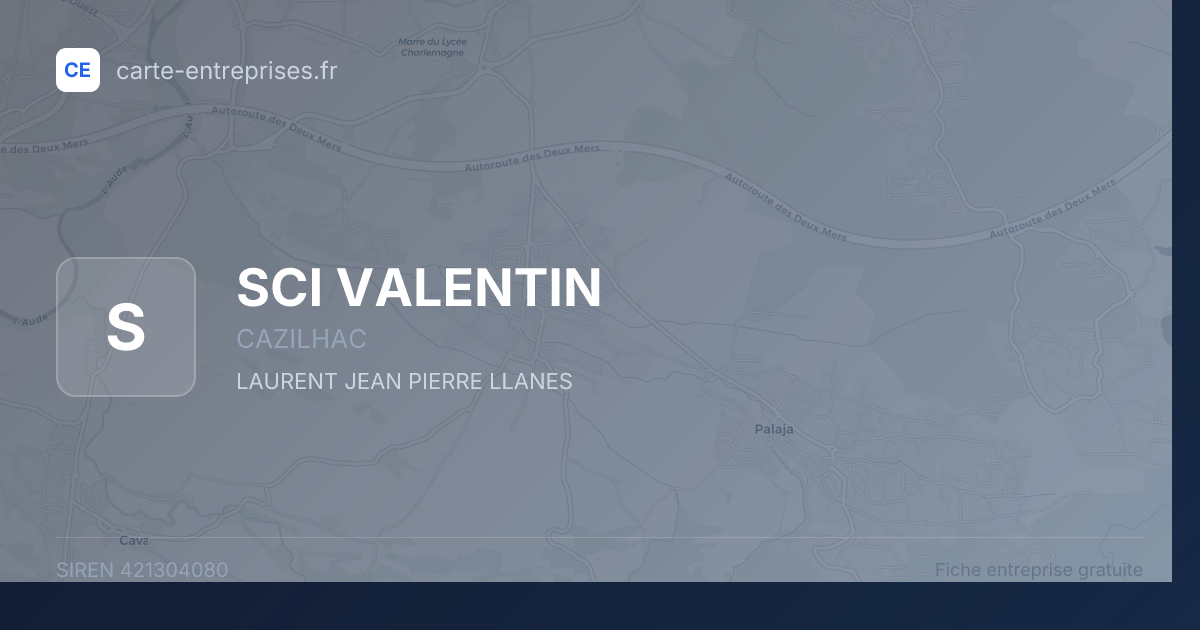 SCI VALENTIN — 421304080 — fiche entreprise